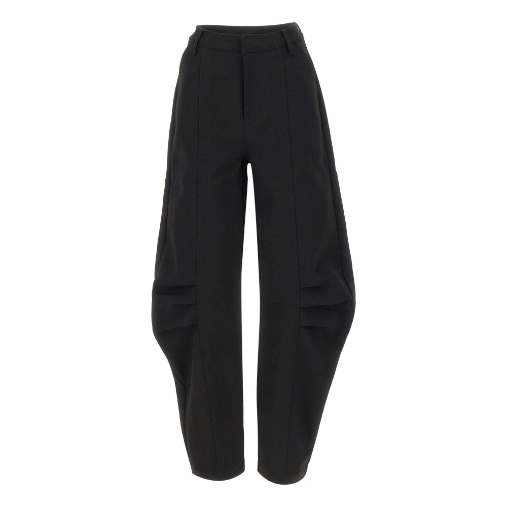 Rotate Birger Christensen Women's Black Wide Trousers, Xs, Suiting Cargo Trousers