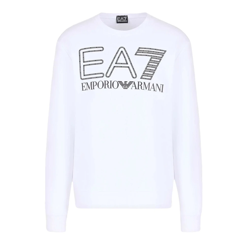Emporio Armani Ea7 Men's White Sweatshirts,, Sweatshirt 6Rpm08pjshz1100 2XL