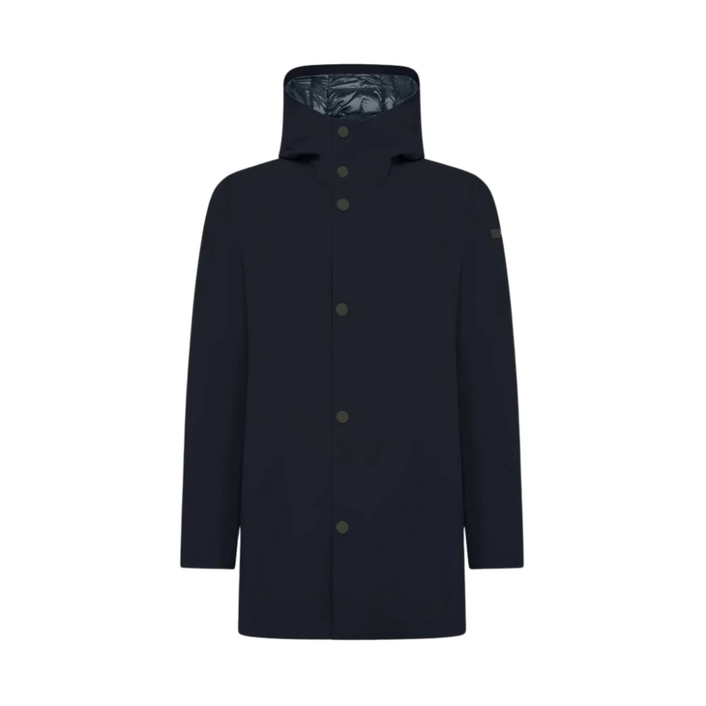 RRD Naadloze Hooded Lange Parka Waterbestendig Black Heren