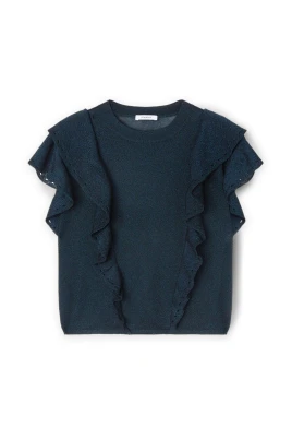 Lurex Pullover med volanger