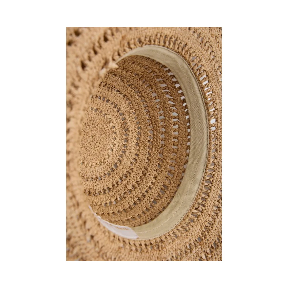 Ibeliv Natuurlijke Raffia Capeline met 14cm Rand Beige Dames