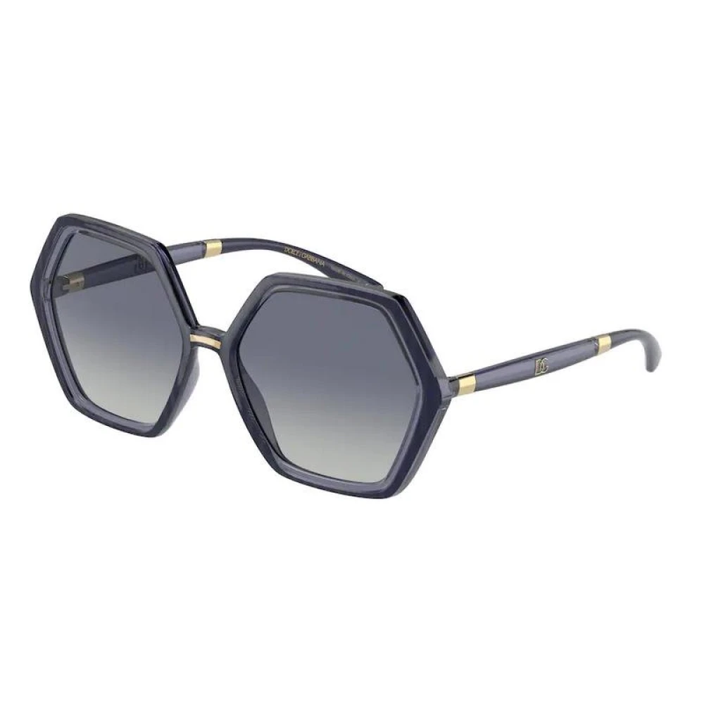 Dolce & Gabbana Women's Blue Sunglasses, Female,, Geometric-Frame Sungles Medium Adult