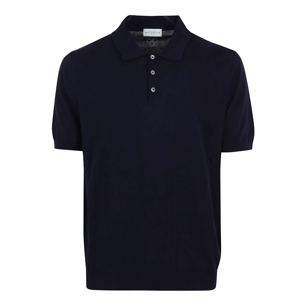 Ballantyne Men's Blue Short-Sleeved Polo Shirt