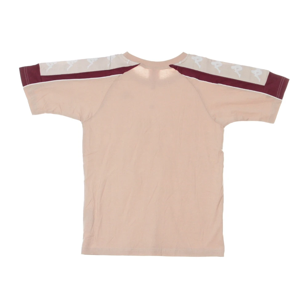 Kappa Roze Violet Wit Band T-shirt Beige Heren