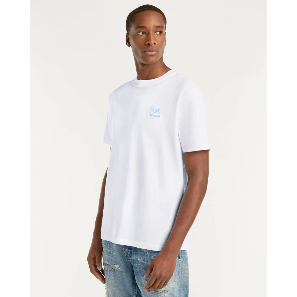 Denham The Jeanmaker Swallow Tee Korte Mouw T-shirt White Heren