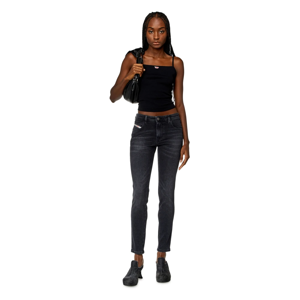 Diesel Skinny Jeans 2015 Babhila Black Dames
