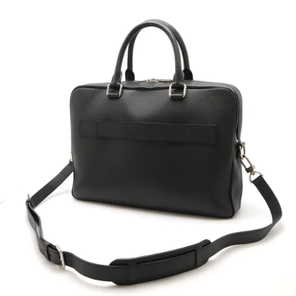 Louis Vuitton Vintage Pre-owned Leather briefcases Black Dames