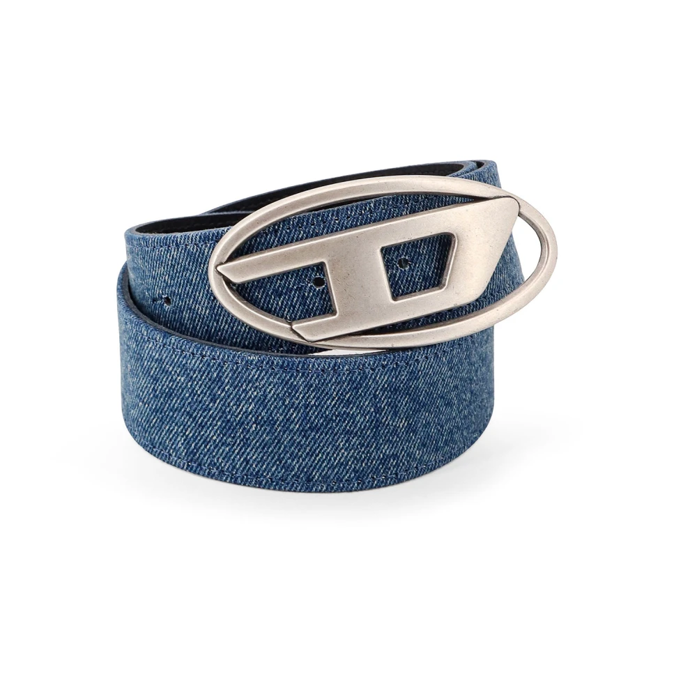 Diesel Denim riem met Oval D-gesp Blue Dames