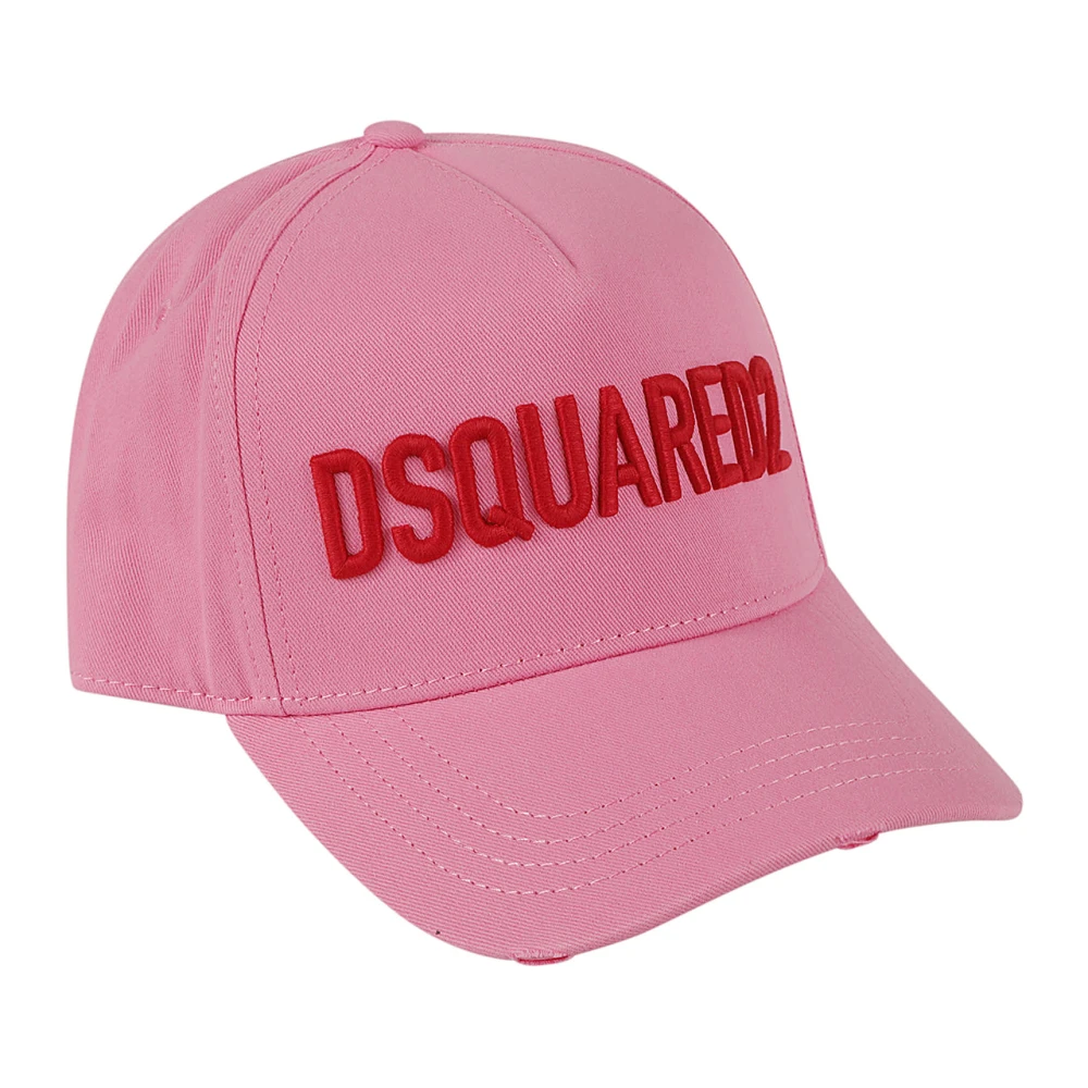Dsquared2 Gabardine Baseball Caps Pink Dames