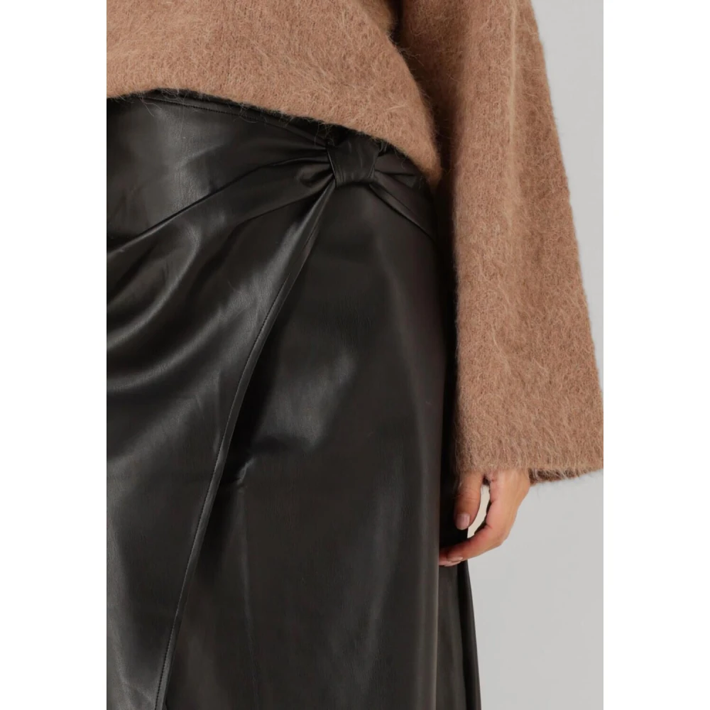Aimée the Label Maxime Vegan Midi Rok Zwart Black Dames