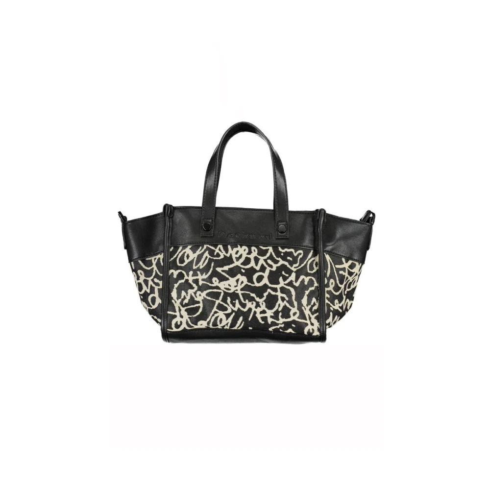 Desigual Mujer Negro Bolso Con Detalles En Contraste