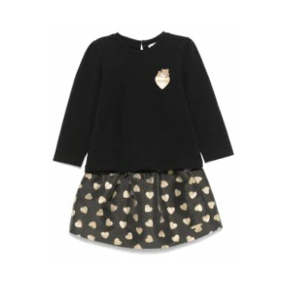 Moschino Barn Svart/Guld Blus och Kjol Set Black, Flicka