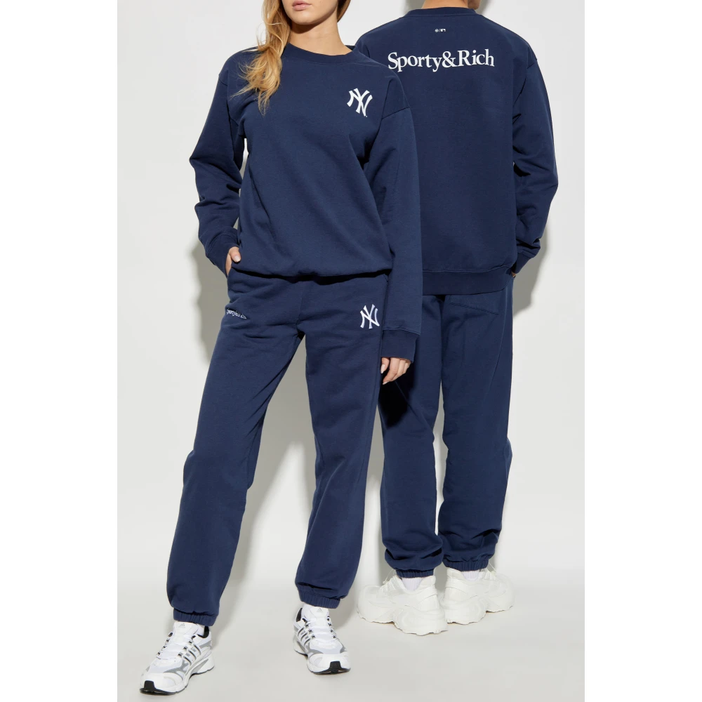 Sporty & Rich Sweatpants uit de 47 & The New York Yankees collectie Blue Dames