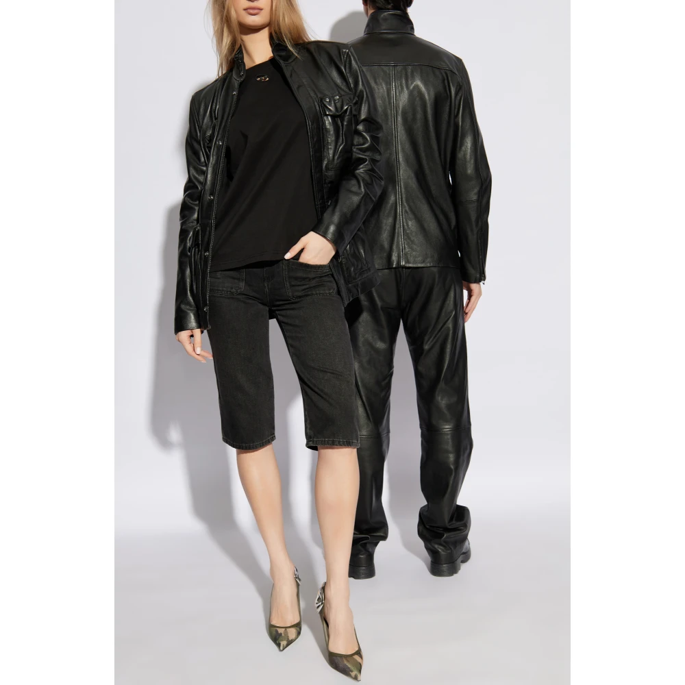 Diesel Leren jas L-Gast Black Heren