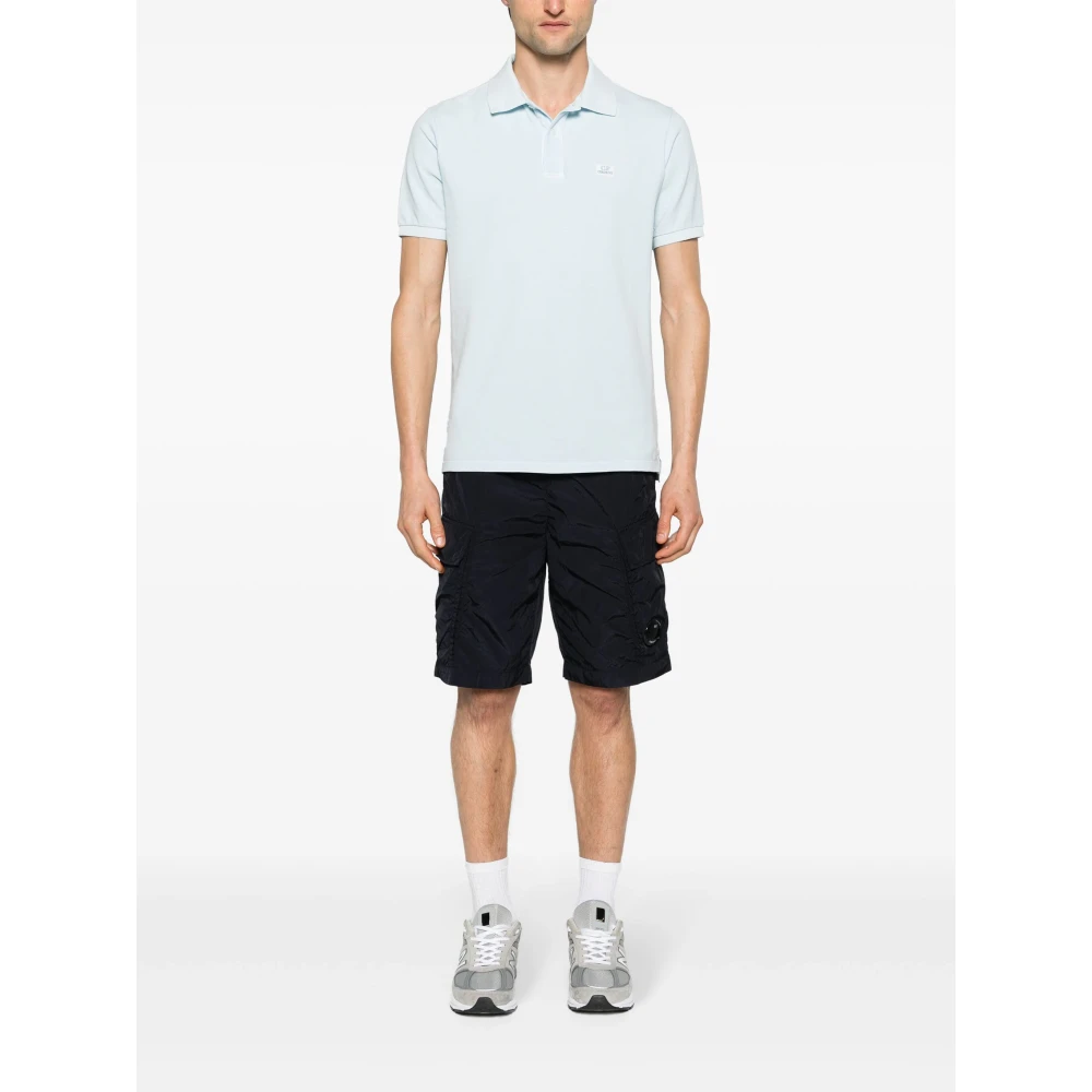 C.P. Company Geborduurd Logo Polo Shirt Blue Heren