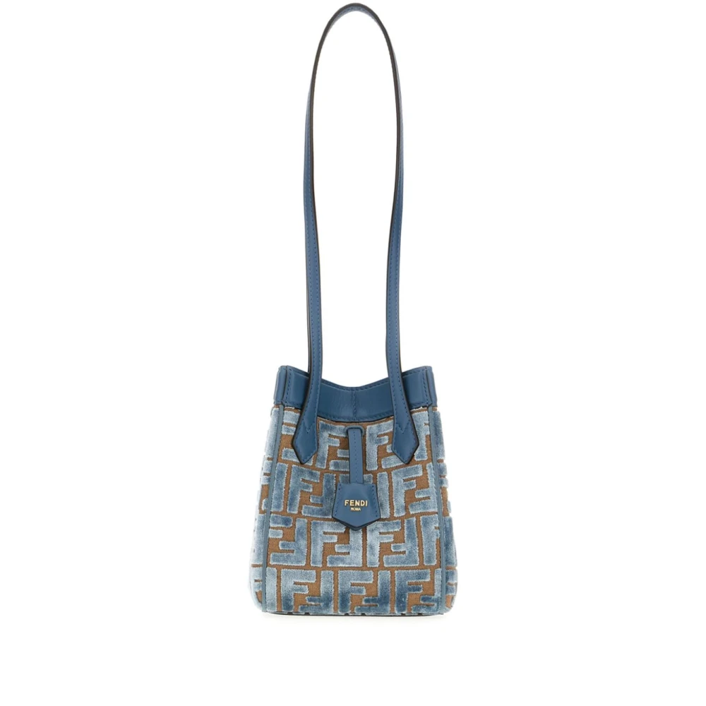 Fendi Blauwe Trekkoordtas met FF Motief Blue Dames