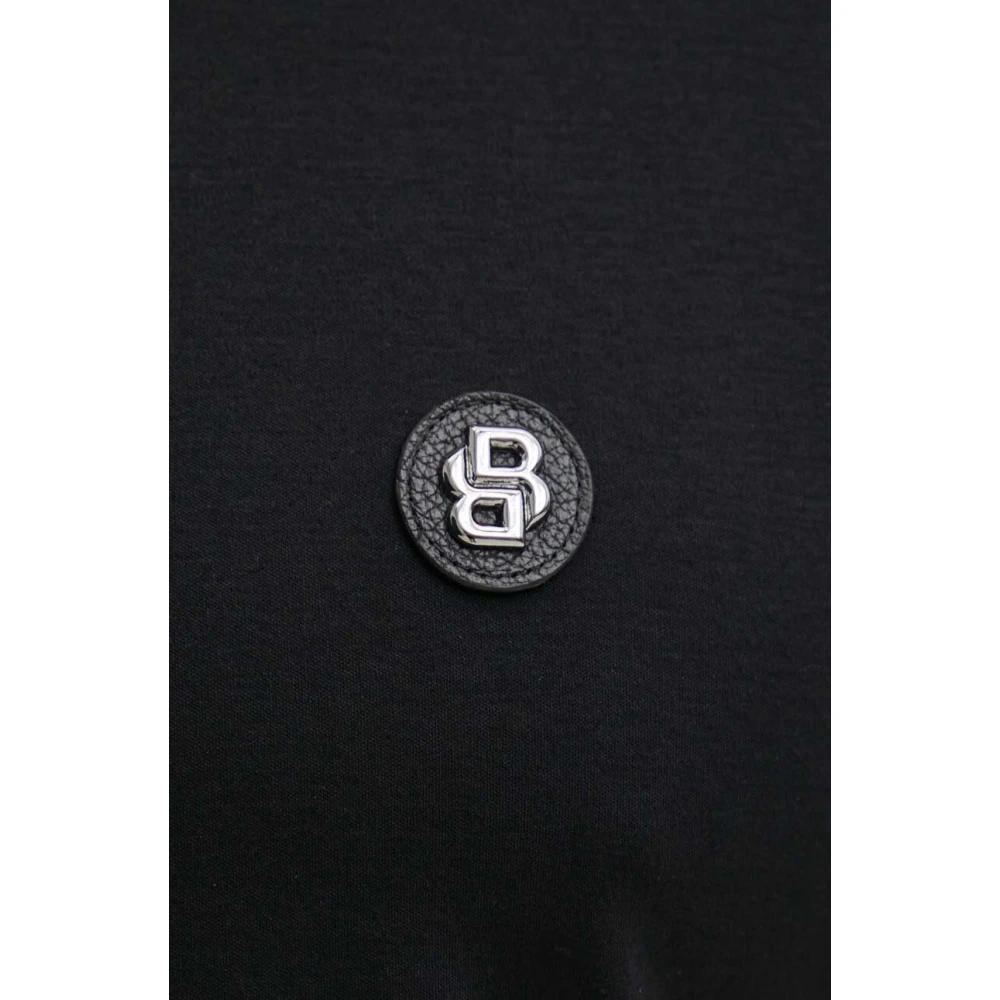 Boss Metallic Logo T-shirt Black Heren