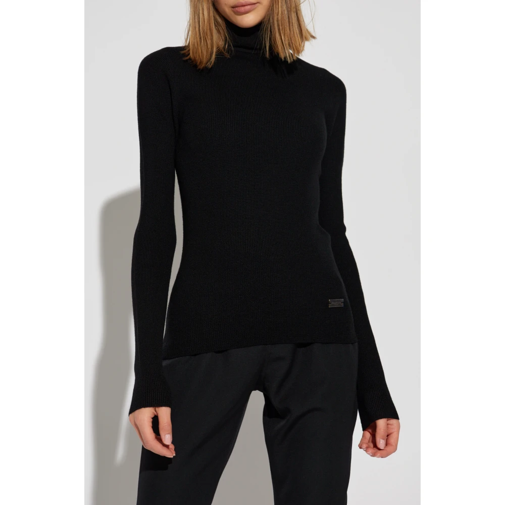 Balmain Wollen coltrui Black Dames