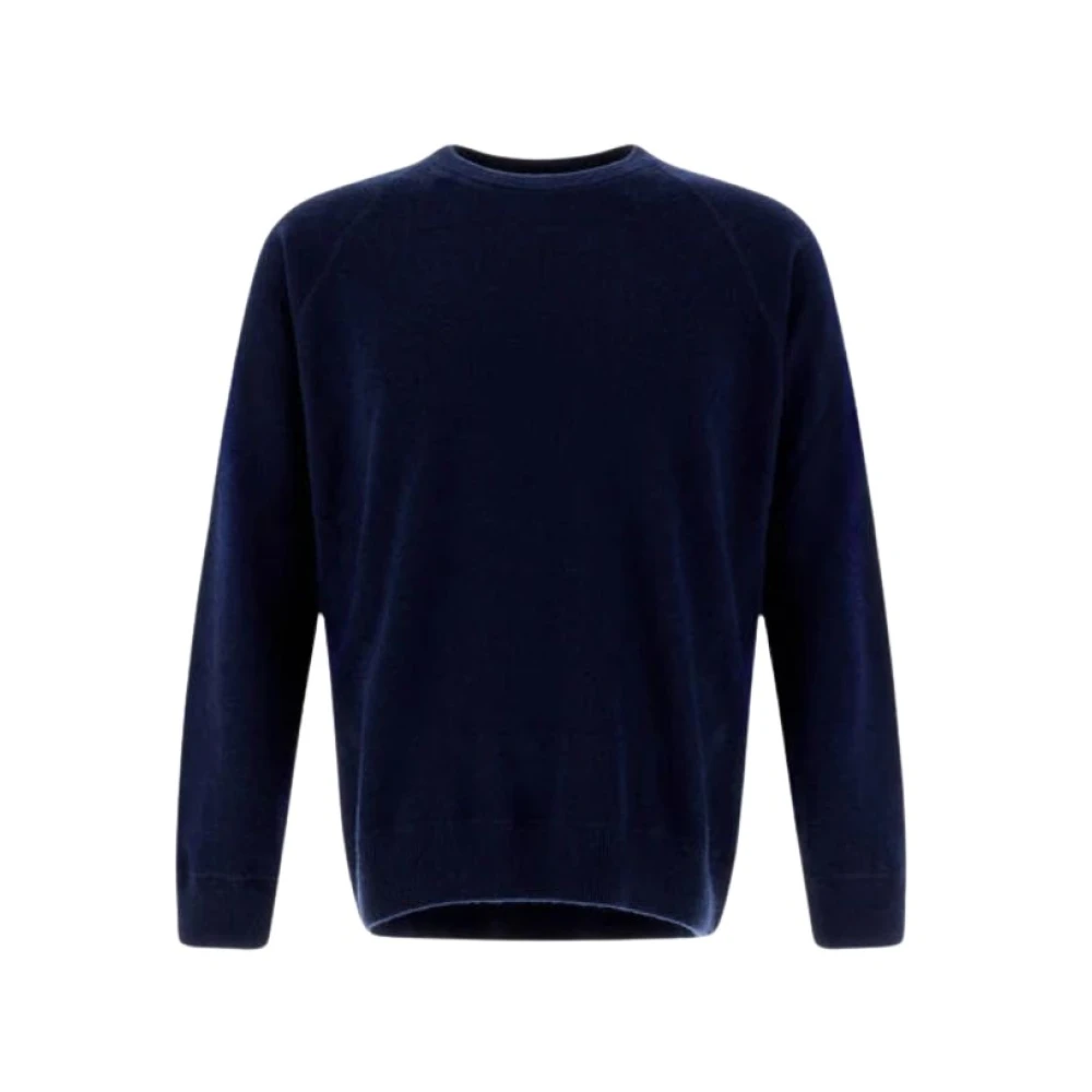 Herno Kasjmier Crewneck Sweater 12 Gauge Blue Heren