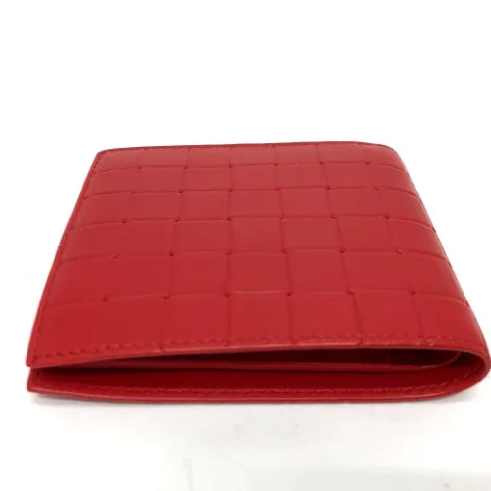 Bottega Veneta Vintage Pre-owned Leather wallets Red Dames