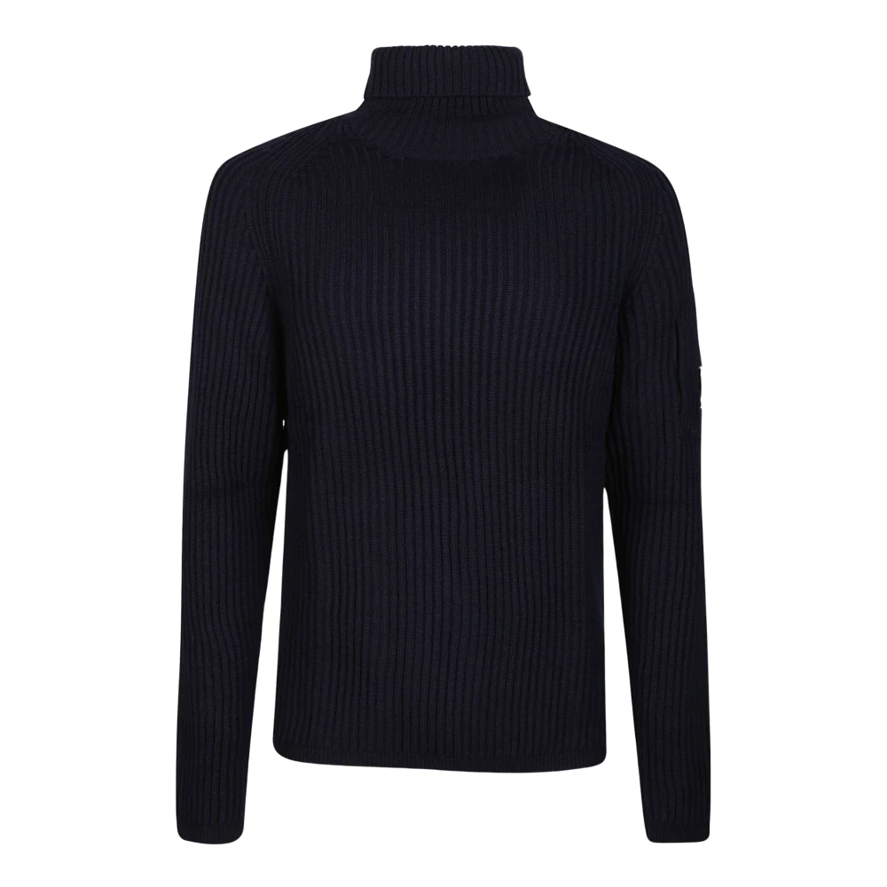 C.P. Company Total Eclipse Re-Wool Turtle Neck Coltrui Blue Heren