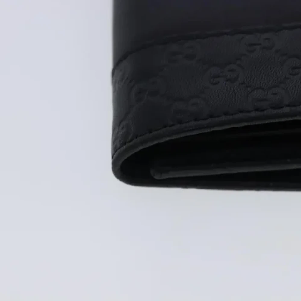 Gucci Vintage Pre-owned Leather wallets Black Dames