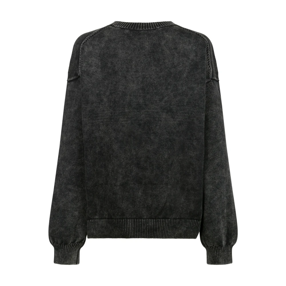 alexander wang Zwarte Logo In Reliëf Trui Sweaters Brown Dames