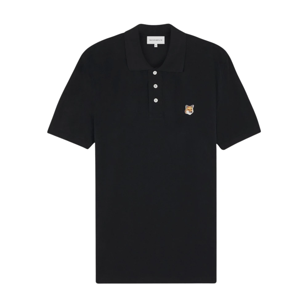 Maison Kitsuné Katoenen Fox Polo Shirt Black Heren