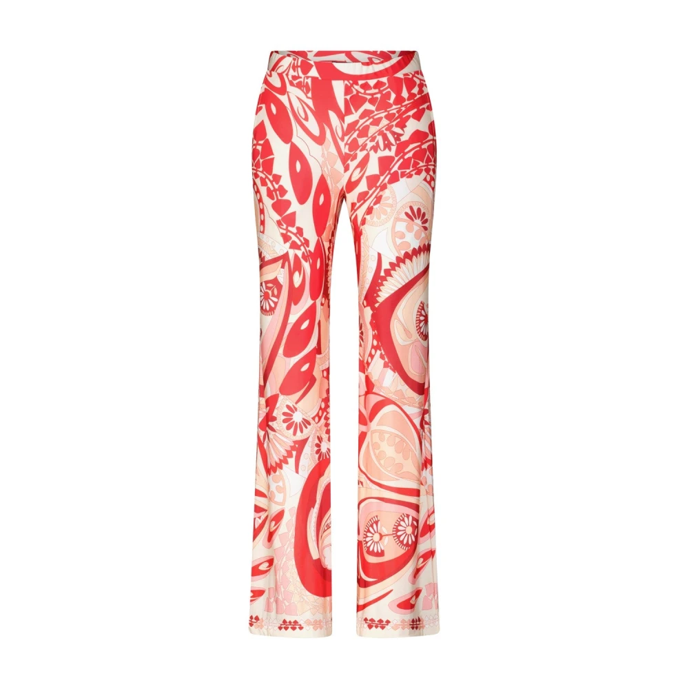 Ana Alcazar Gestreepte Zomer Comfort Broek Red Dames