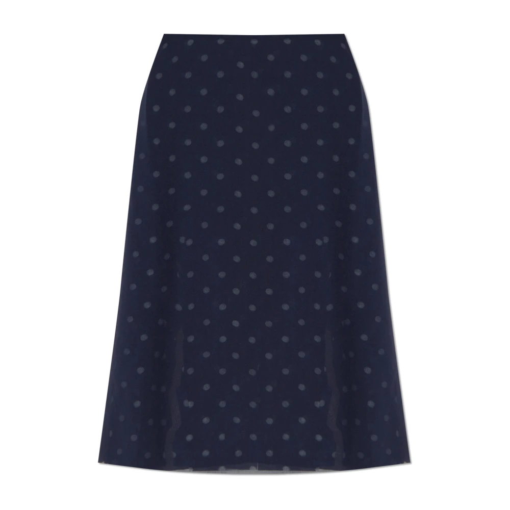 Acne Studios Women's Blue Mesh Layered Midi Skirt