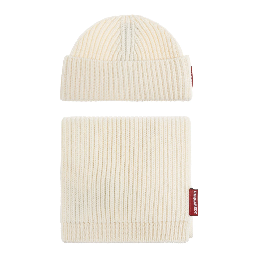 Dsquared2 Uomo Beige - Set Cappello E Sciarpa - Accessories - One Size