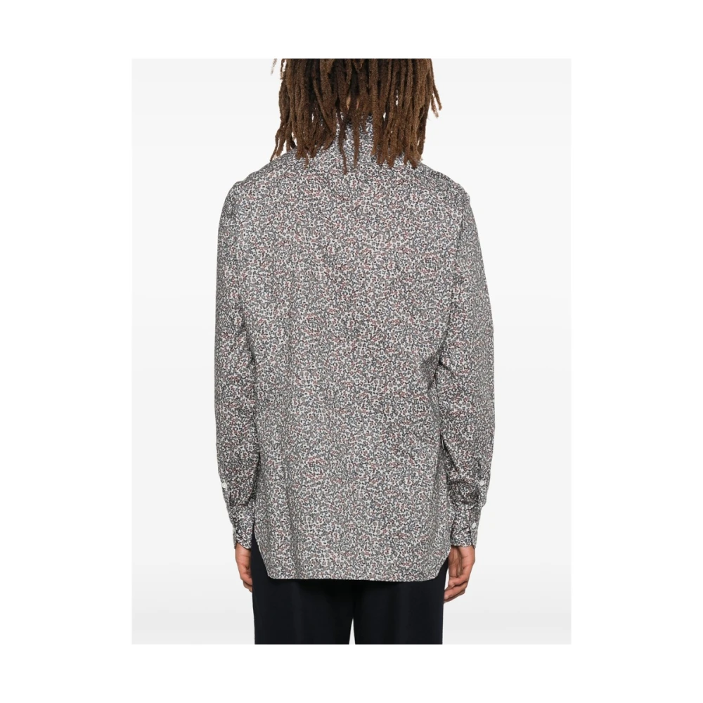 Barba Bloemenprint Katoenen Overhemd Multicolor Heren