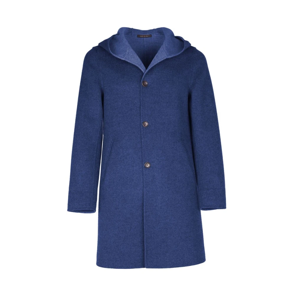 Made in Italia Blauwe wollen jas met Loro Piana-stof Blue Heren