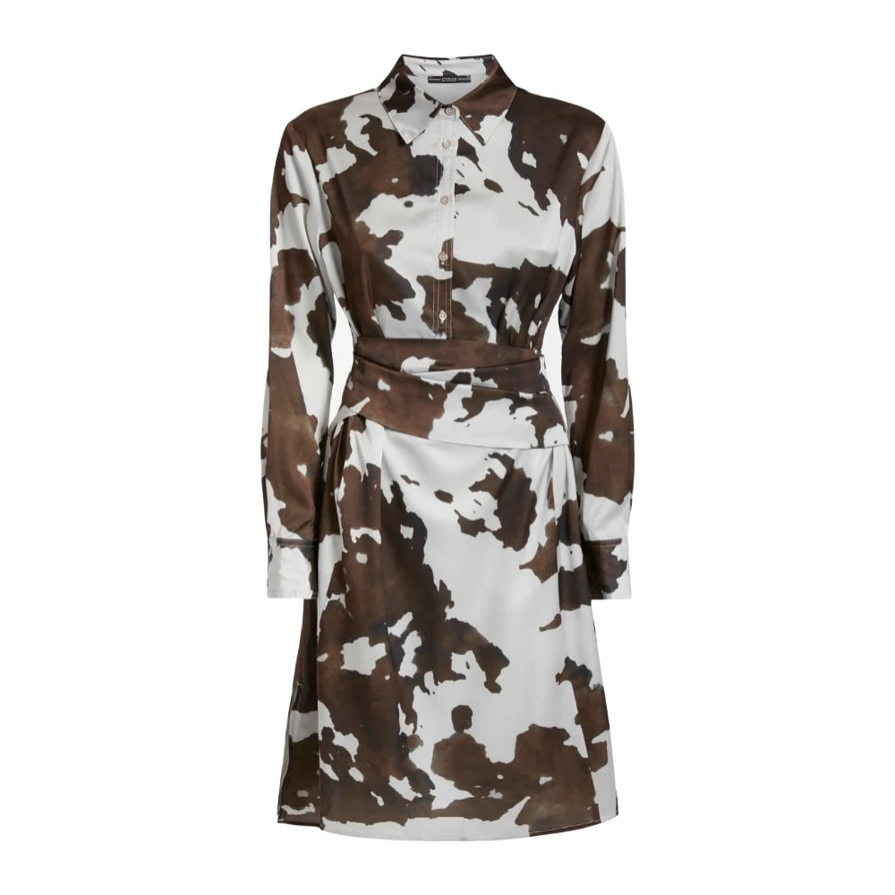 Guess Knielengte Jurk Brown Dames