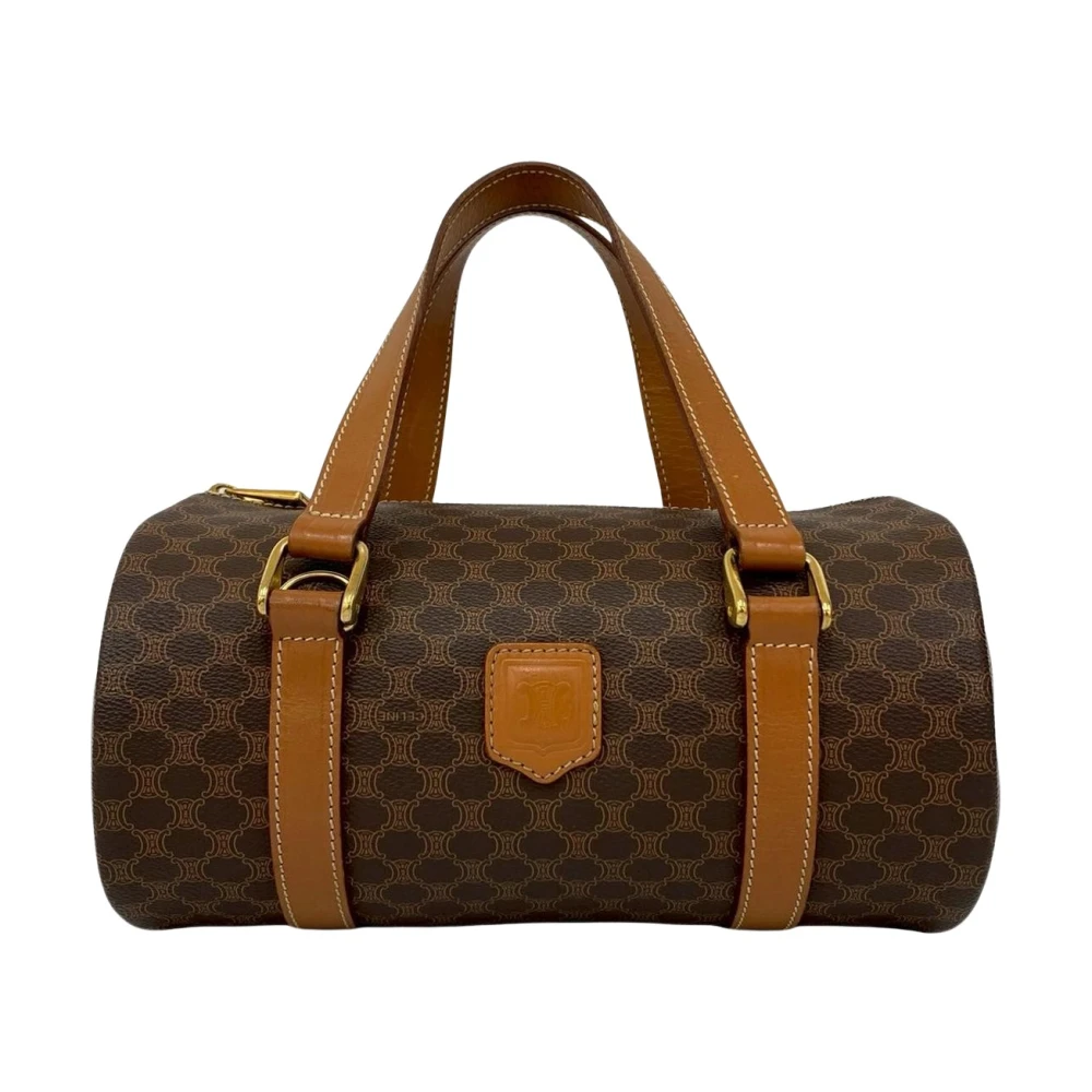 Celine Vintage Women's Brown Pre-Owned Top Handle Satchel
