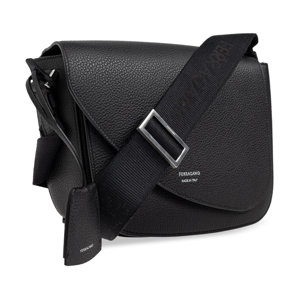Salvatore Ferragamo Schoudertas Black Heren
