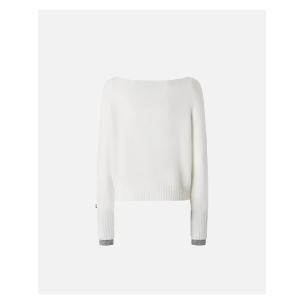 Pinko Europese Boothals Trui White Dames