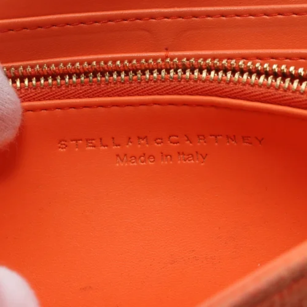 Stella McCartney Pre-owned Leather wallets Orange Dames