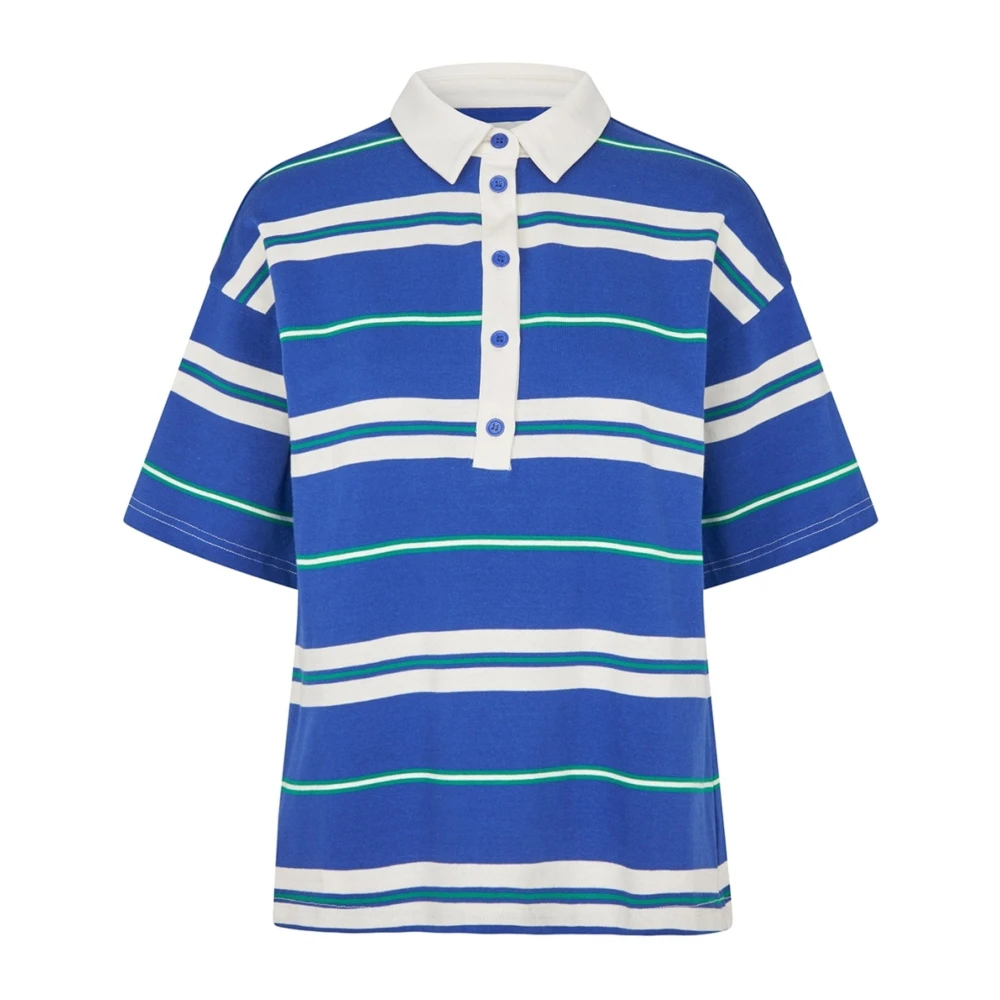 Lollys Laundry Women's Blue Polo Shirt - Polo Shirts - Xl - Tops