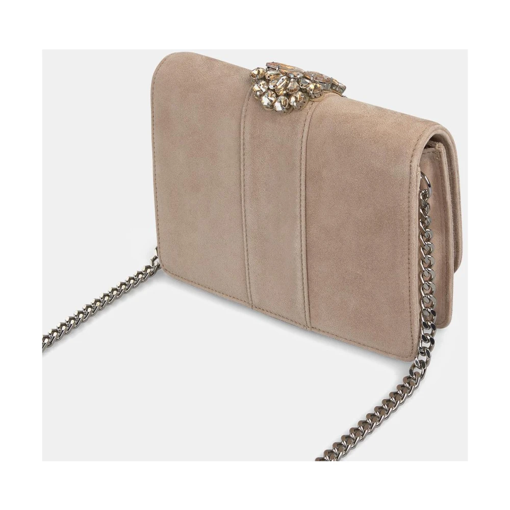 Alma en Pena Rhinestone clutch tas Brown Dames