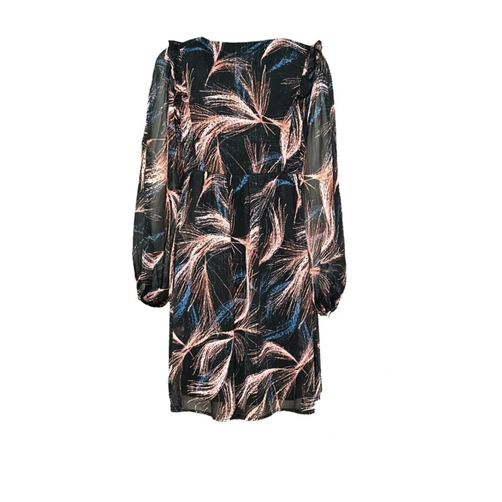 Molly Bracken Abstract Print Puff Mouw Mini Jurk Multicolor Dames