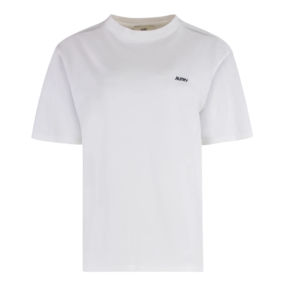 Autry Women's White Logo Cotton T-Shirt