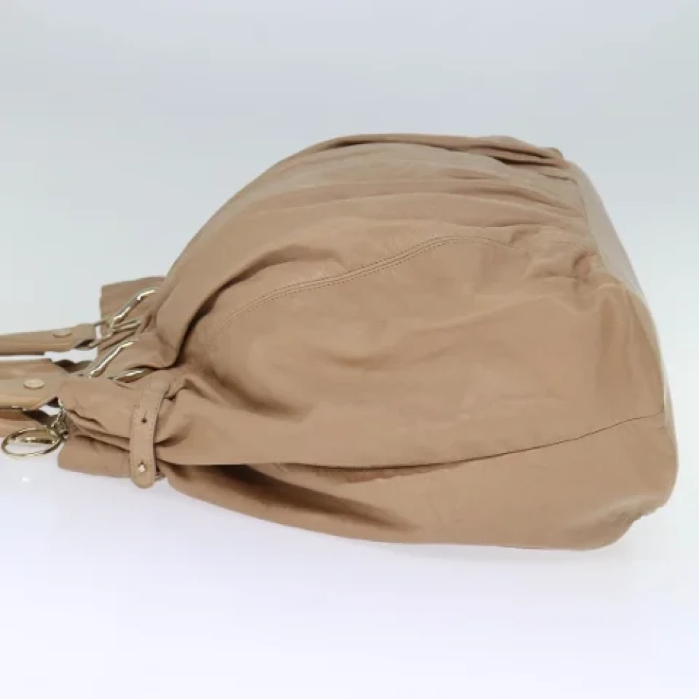 Celine Vintage Pre-owned Leather totes Beige Dames