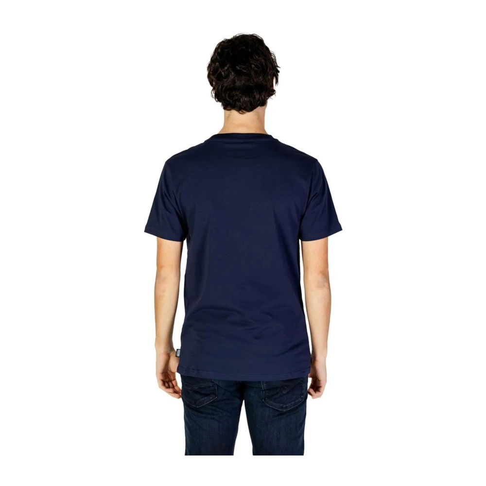 Moschino Blauw Katoenen Crew Neck T-Shirt Blue Heren