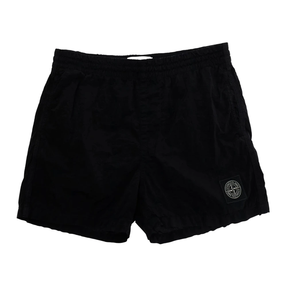 Stone Island Boys Black Kids Swimming Trunks, 6 Y, Sea Swim Shorts