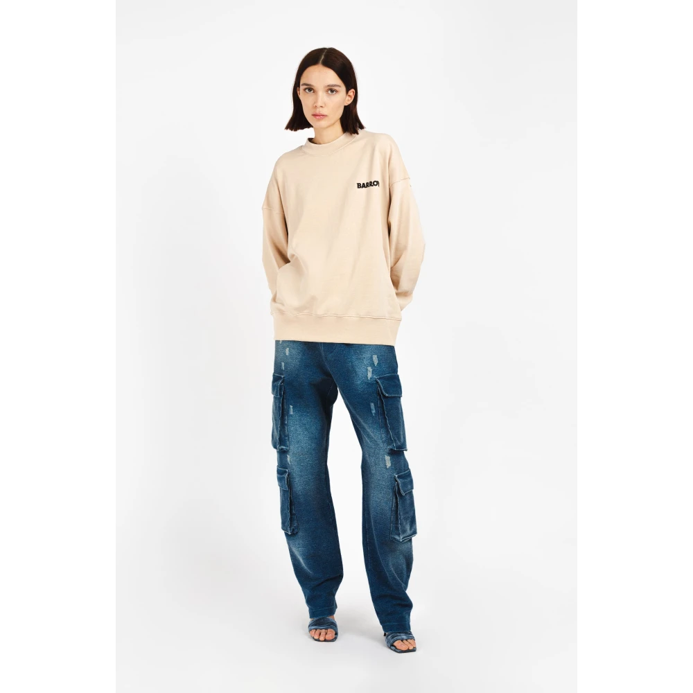 Barrow Iconische lettertrui Beige Unisex