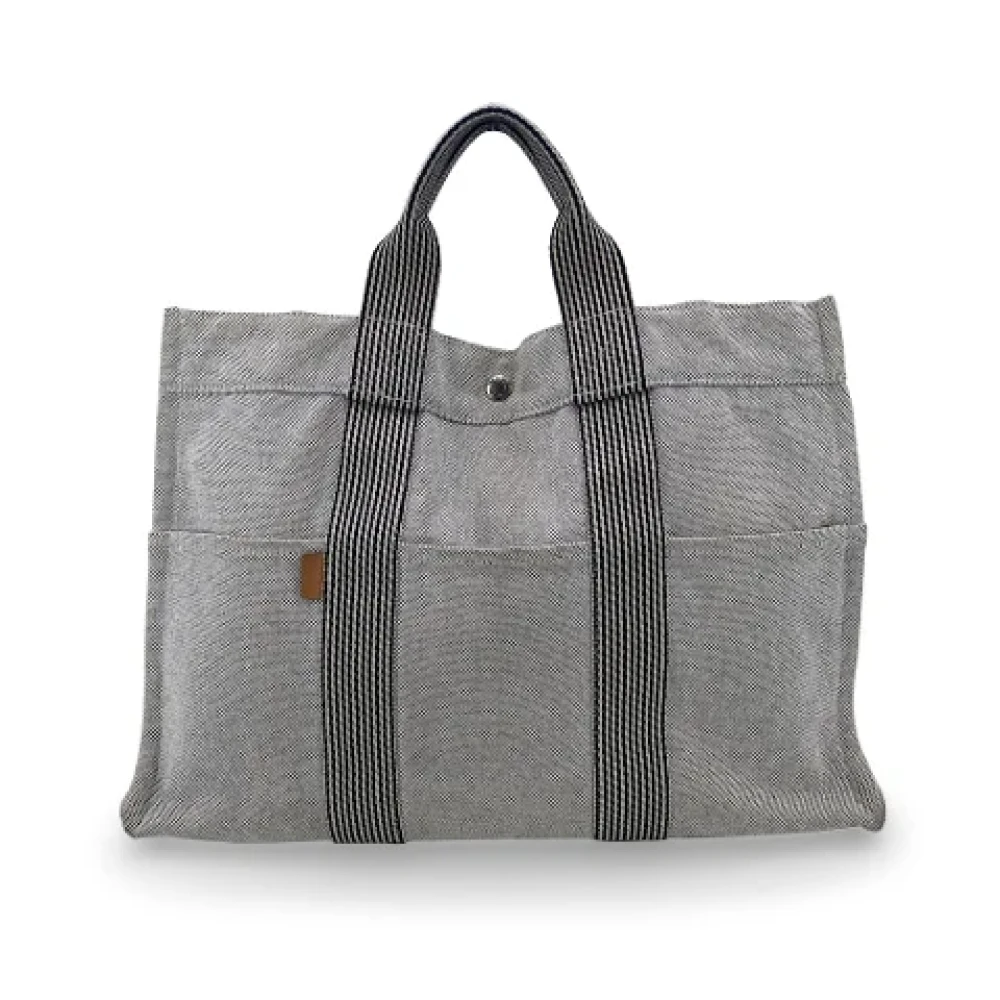 Hermès Vintage Pre-owned Leather handbags Gray Dames