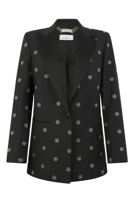 Boyfriend's Fit Blazer Monogram Strass Monogram
