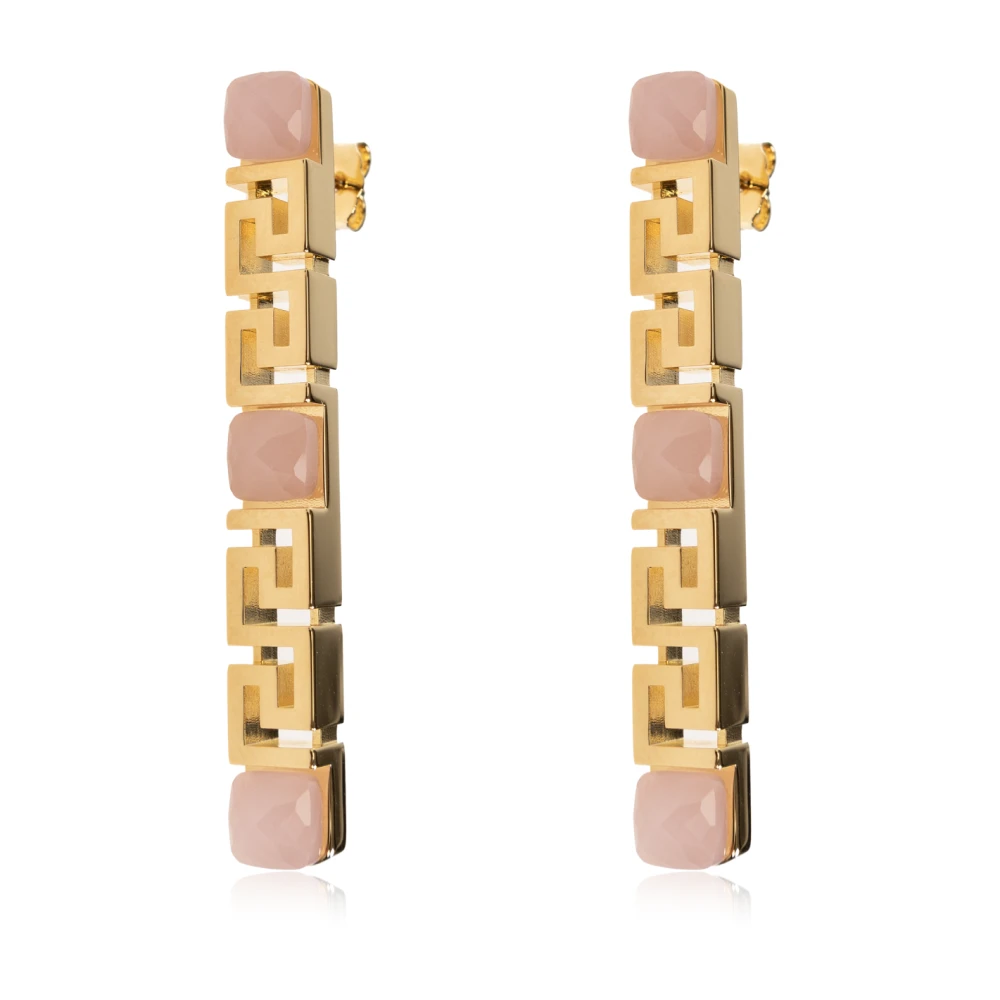 Versace Vrouw Geel Accessoires Dames, One Size, Greca Oorbellen