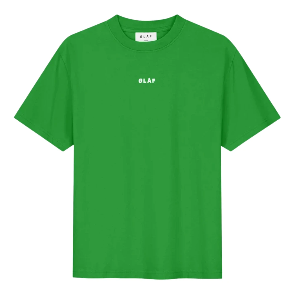 Olaf Hussein Block Tee Groene T-shirt Green Heren